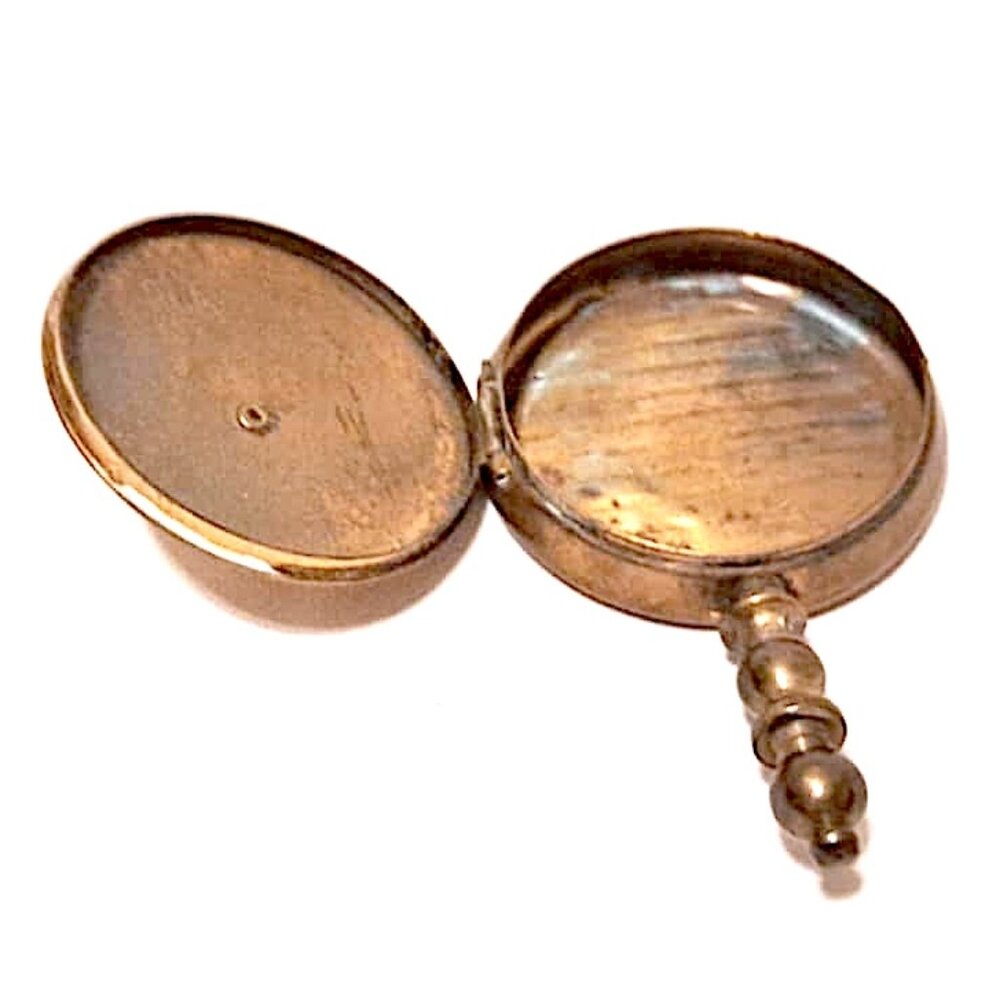 VINTAGE MINI BRASS POCKET ASHTRAY 3" Total in length - Picture 6 of 8